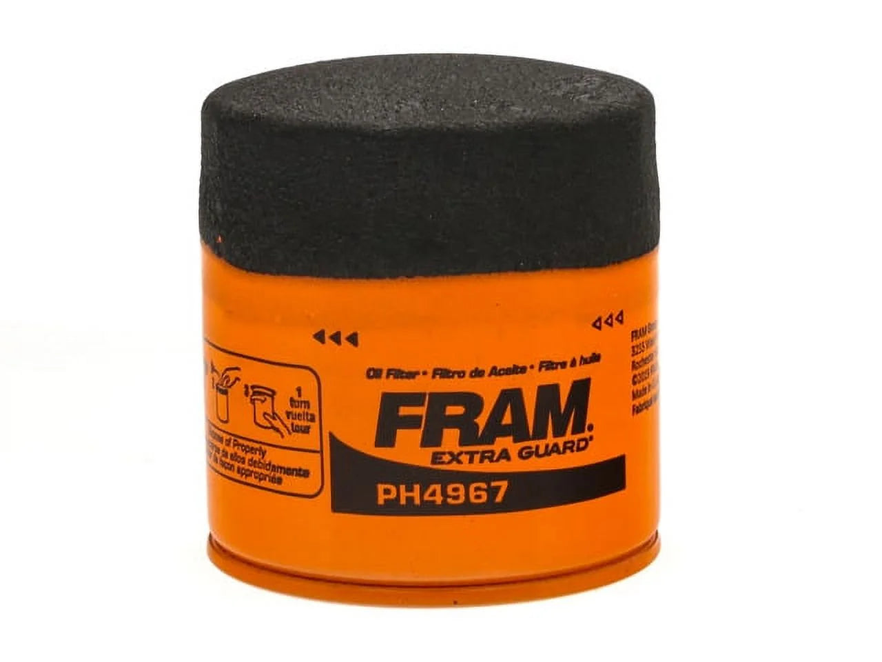 Extra Guard Oil Filter, PH4967, 10K Miles, Replacement Oil Filter Fits Select Vehicles