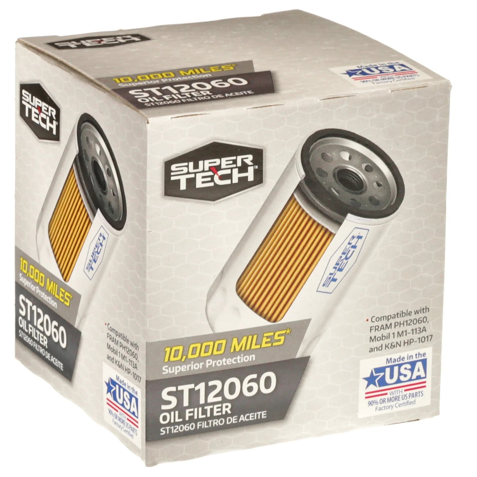 Supertech ST12060, 10K Mile Replacement Oil Filter for Buick, Cadillac, Chevrolet, and GMC