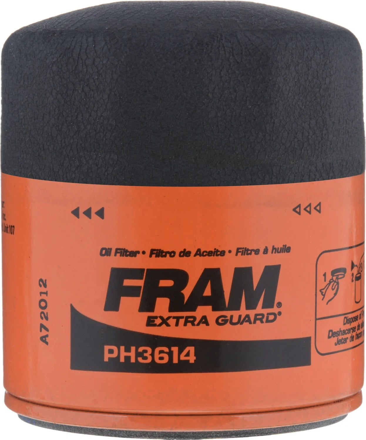 Extra Guard Oil Filter, PH3614, 10K Miles, Replacement Oil Filter Fits Select Vehicles