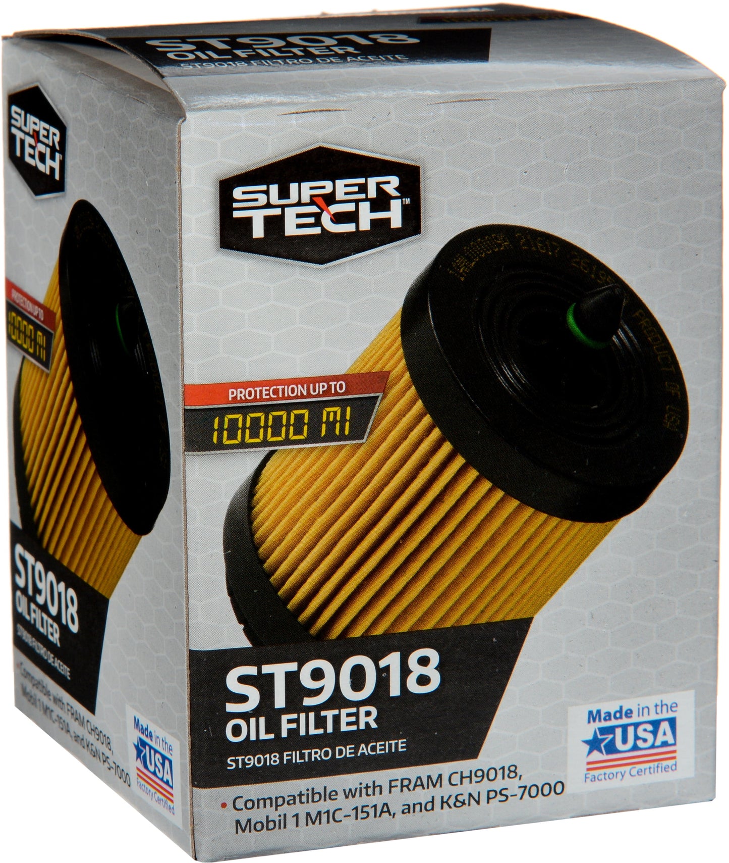 (3 Pack)  Oil Filter, ST9018, 10K Mile Engine Oil Filter for Chevrolet Vehicles