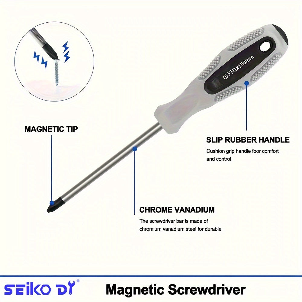 100-Piece Magnetic Screwdriver Set with Magnetic Handle and Organizer Rack for Home Repair and Improvement