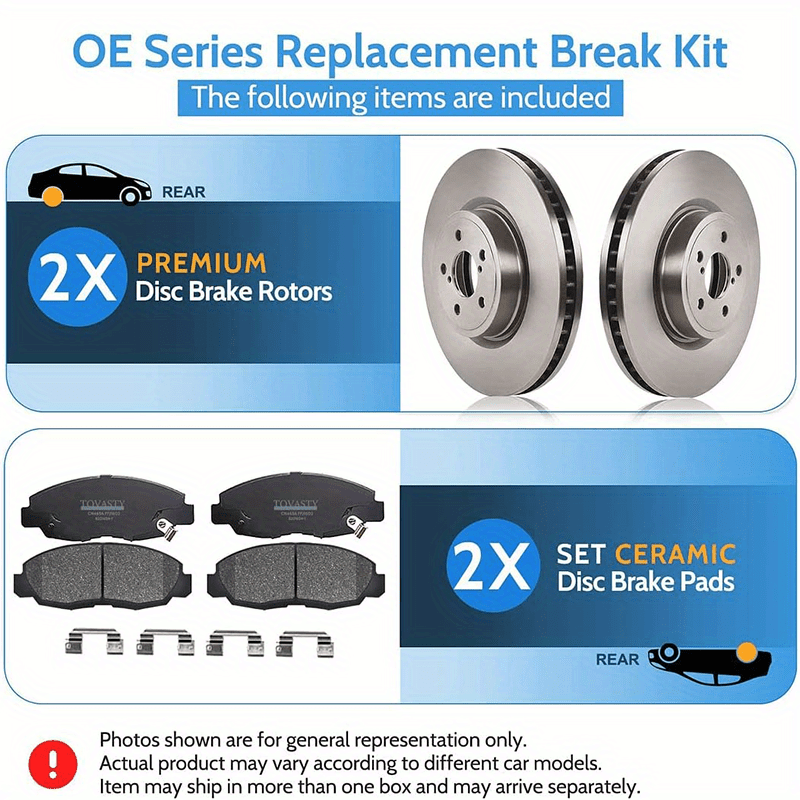 296mm Front & Rear Rotors + Brake Pads for Chevy Cobalt Malibu Pontiac G6 Saturn