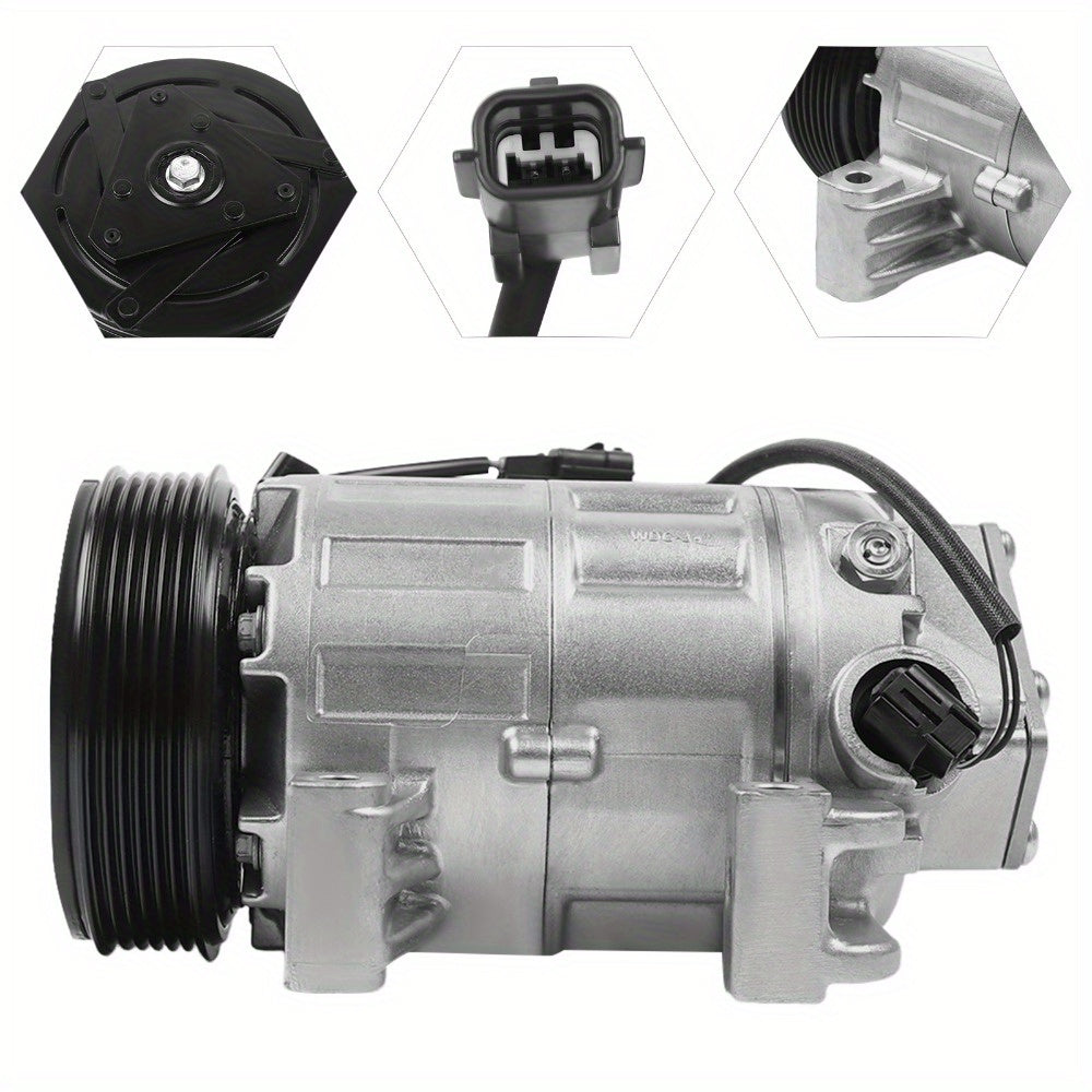 (Silver) Air Conditioner Compressor with Clutch AC Air Compressor CO 29073C 97664 Fit for 2013-2018NISSAN ALTIMA Car Accessories