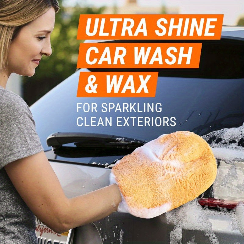 7-Piece Professional Car Cleaning Kit - Complete Interior and Exterior Care Set with Microfiber Cloths, Brushes, and Detergents for a Spotless Shine