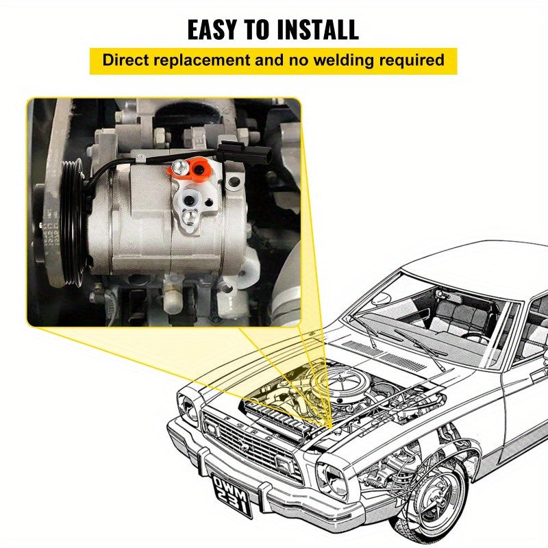 VEVOR AC Compressor for Grand Caravan & Town and Country - OEM 471-0522, 77374, 78374, 97343, 98343