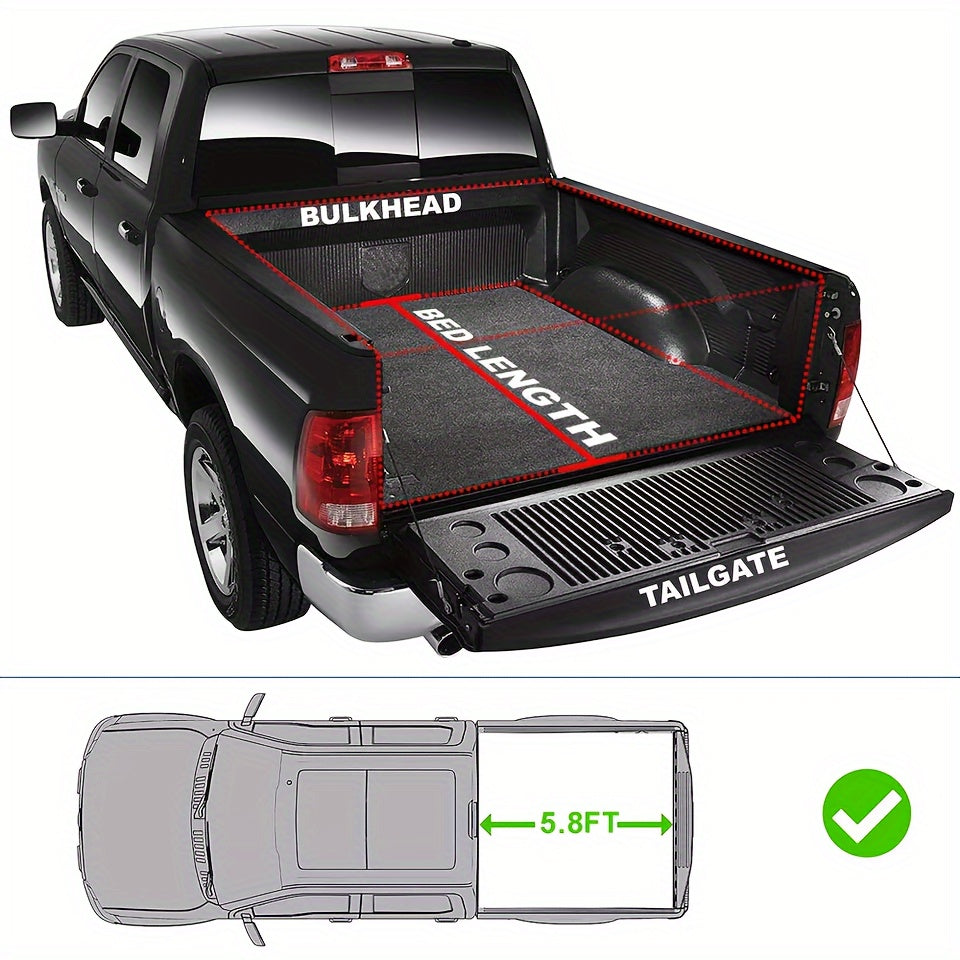 5.8 FT Aluminum Bed Cover, Hard Truck Tonneau Cover for 2009-2024 Dodge Ram 1500 Fleetside, Inclu. Classic & New Body (w/o Ram Box), 67.4 Inch