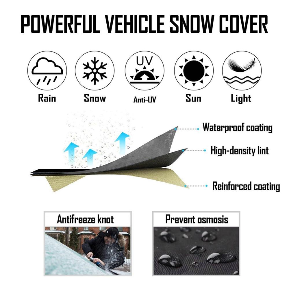 220x127cm Auto Windshield Snow Cover No Magnetic