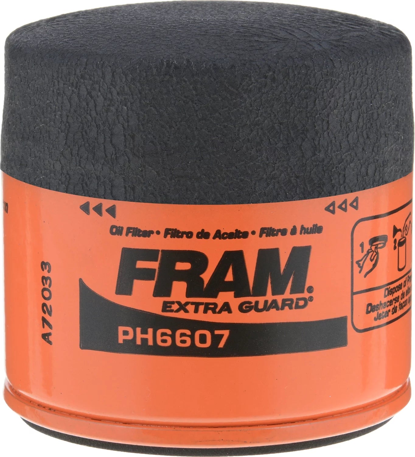 Extra Guard Oil Filter, PH6607, 10K Miles, Replacement Oil Filter Fits Select Vehicles