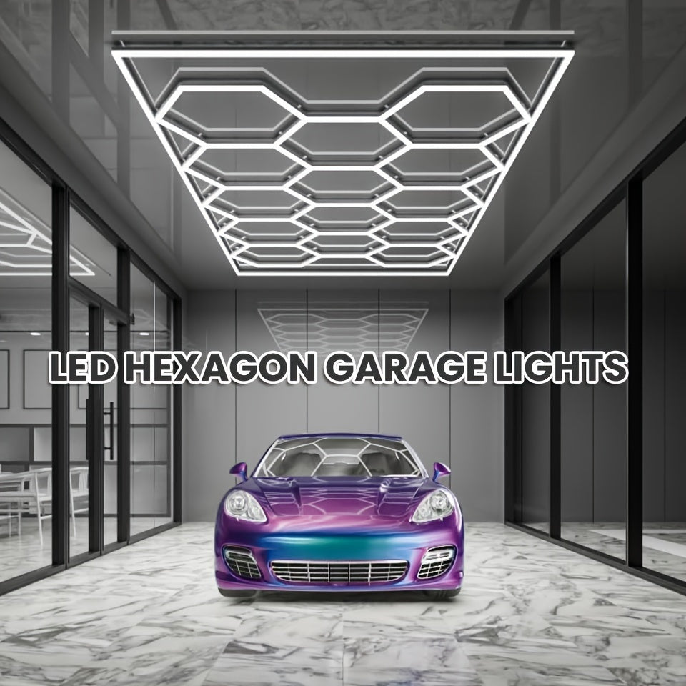 1pc Garage Light Hexagon LED Light Lamp, Highly Efficient Honeycomb LED Light For Auto Shops perfect for Christmas gifts, holiday office, bedroom, hotel, party, restaurant decoration