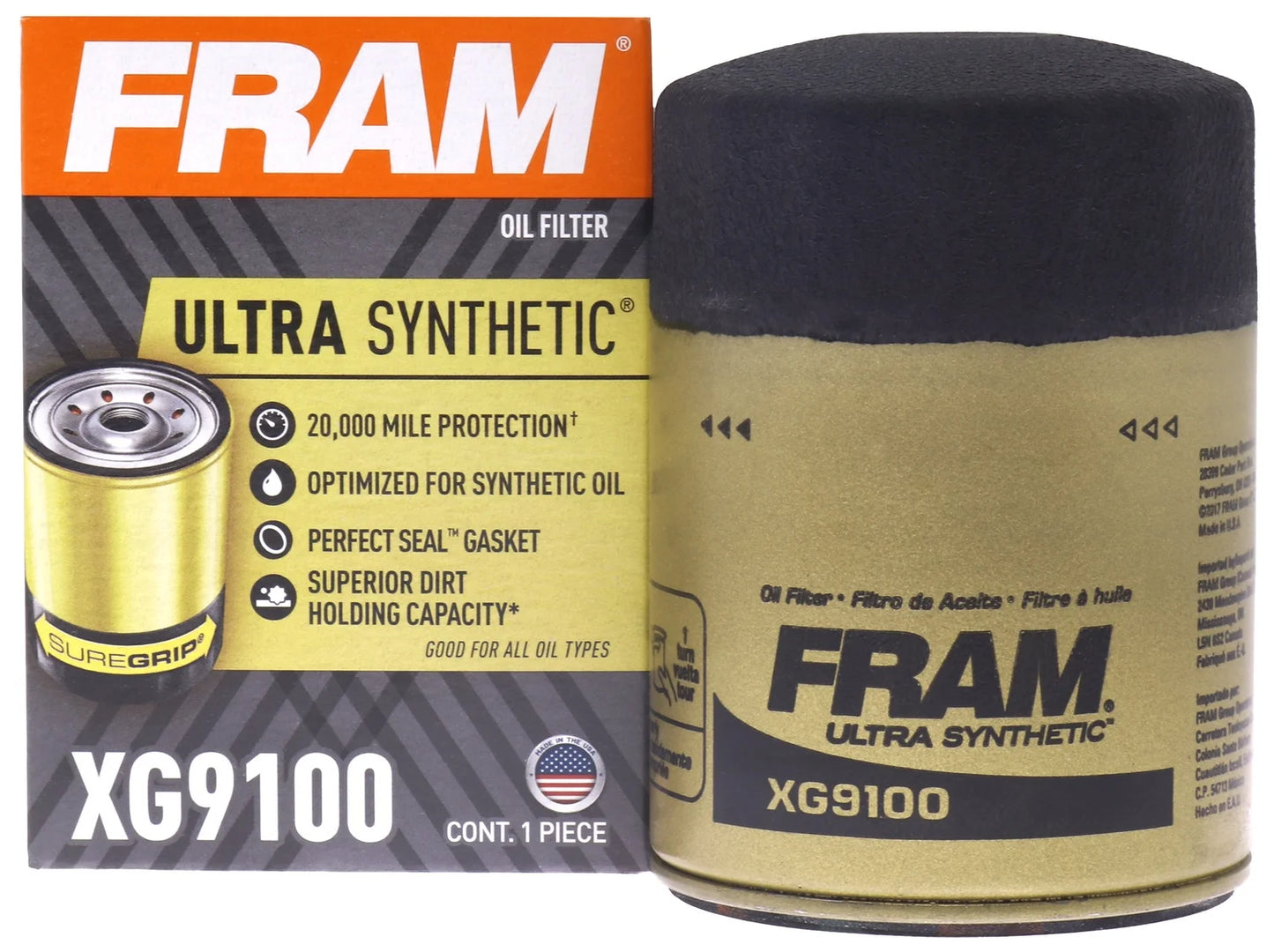 Ultra Synthetic Oil Filter, XG9100, 20K Mile Replacement Filter for Select Chevrolet, GMC Vehicles