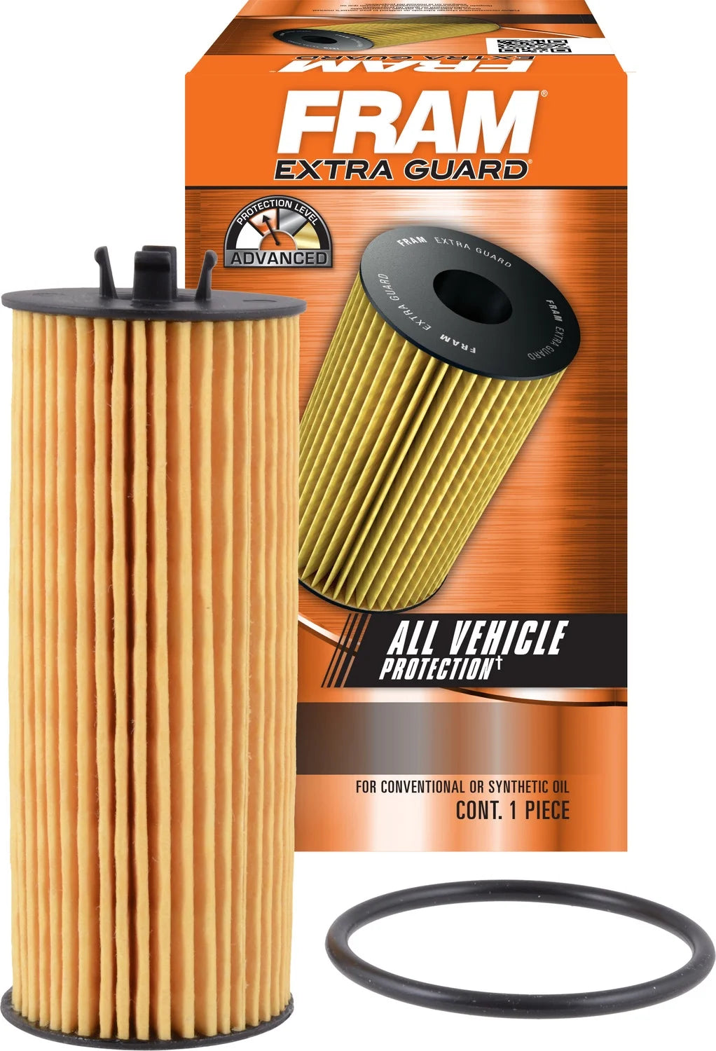 Extra Guard Oil Filter, CH10955, 10K Miles, Replacement Oil Filter Fits Select Vehicles