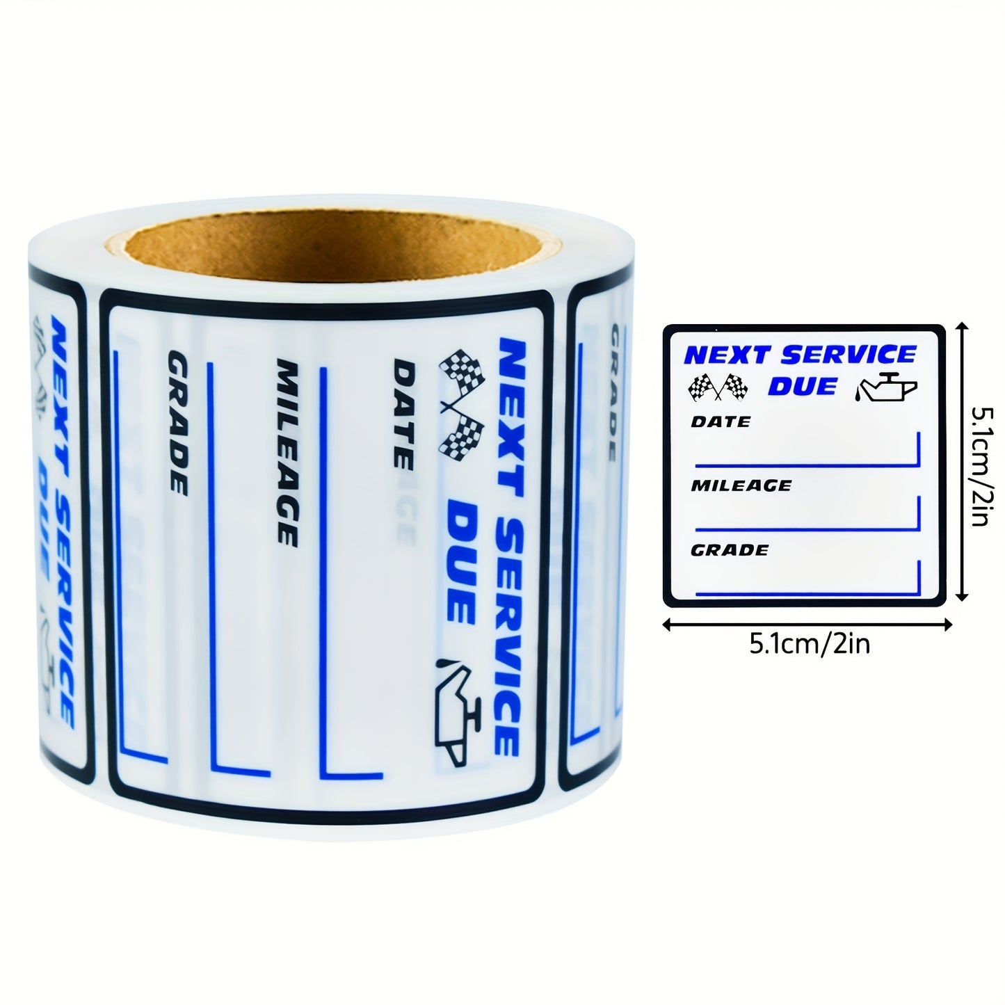 250pcs Transparent Oil Change Reminder Service Sticker Label for Car Maintenance Expiry Reminder