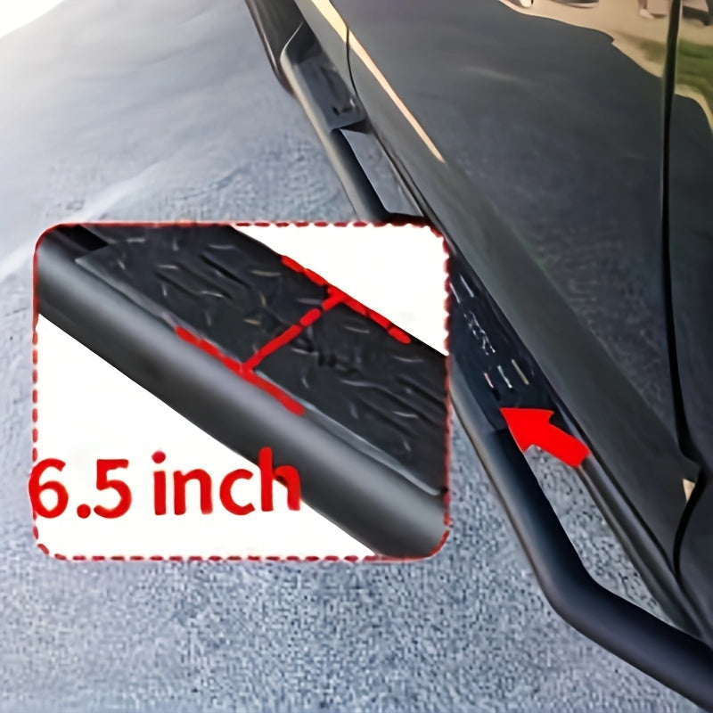 6.5 Inch Wide Running Boards - Premium Black Powder Coated Bolt-on Nerf Bars for Dodge Ram 1500 Quad Cab 2009-2018 and Ram 1500 Classic Quad Cab 2019-2024 - Durable Truck Step Rails with Easy Installation