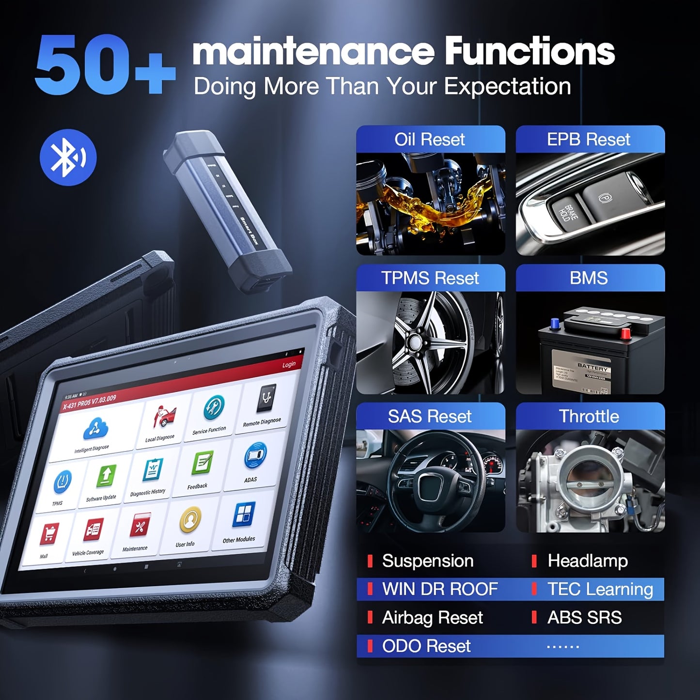 2-Year Free Update LAUNCH X431 PRO5 Diagnostic Scanner, J2534 Reprogramming Tool With ECU Coding, Upgrade Of X431 PRO3/V+, 50+ Service, Intelligent Diagnostics, Guided Functions, CAN FD/DoI