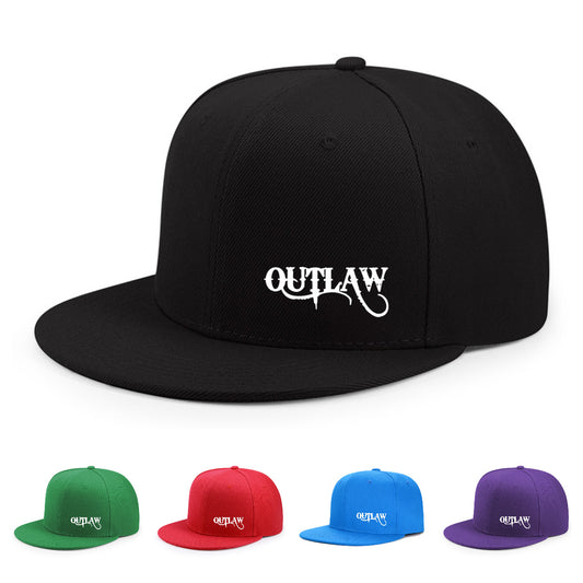 [1pc Fashion Snapback Hat] Outlaw Brand Women'S Adjustable Snapback Hat, Polyester Sun Protection, Urban Style, Durable Twill Weave, Hand Wash or Dry Clean