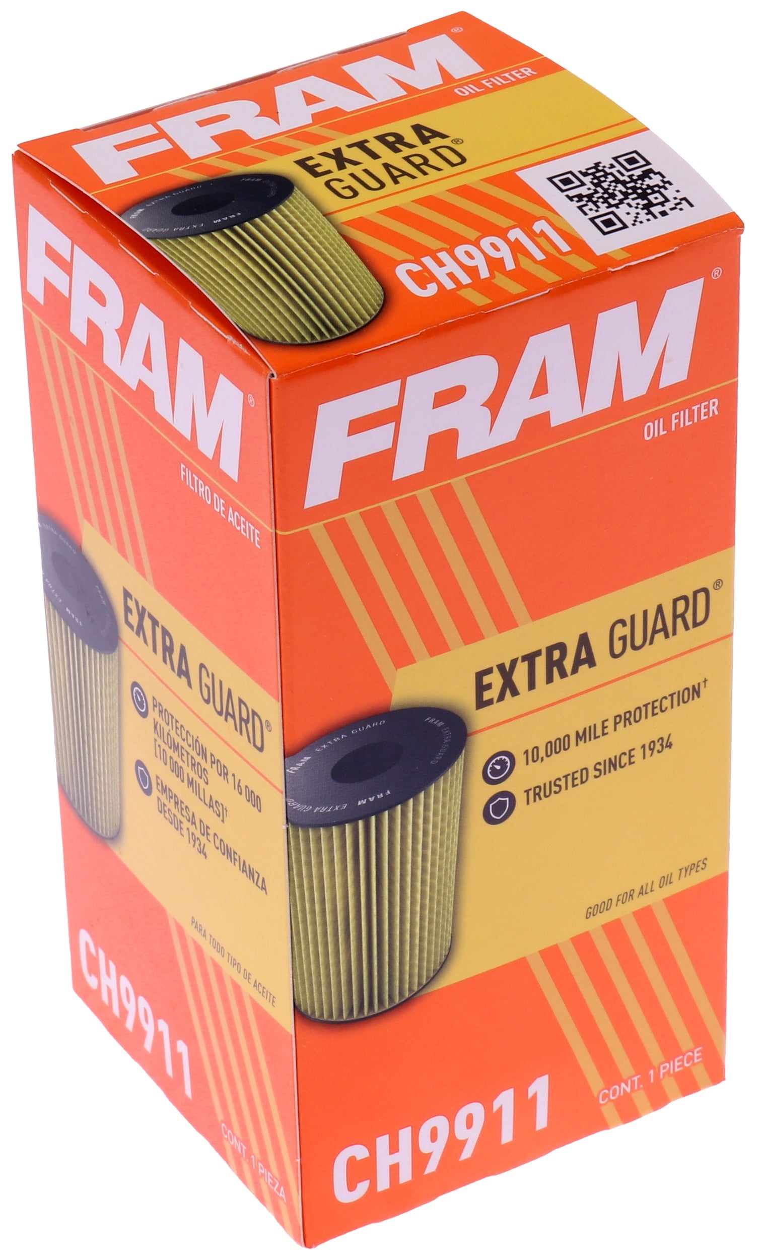 Extra Guard Filter, CH9911, 10K Mile Filter for Select Audi and Volkswagen Vehicles