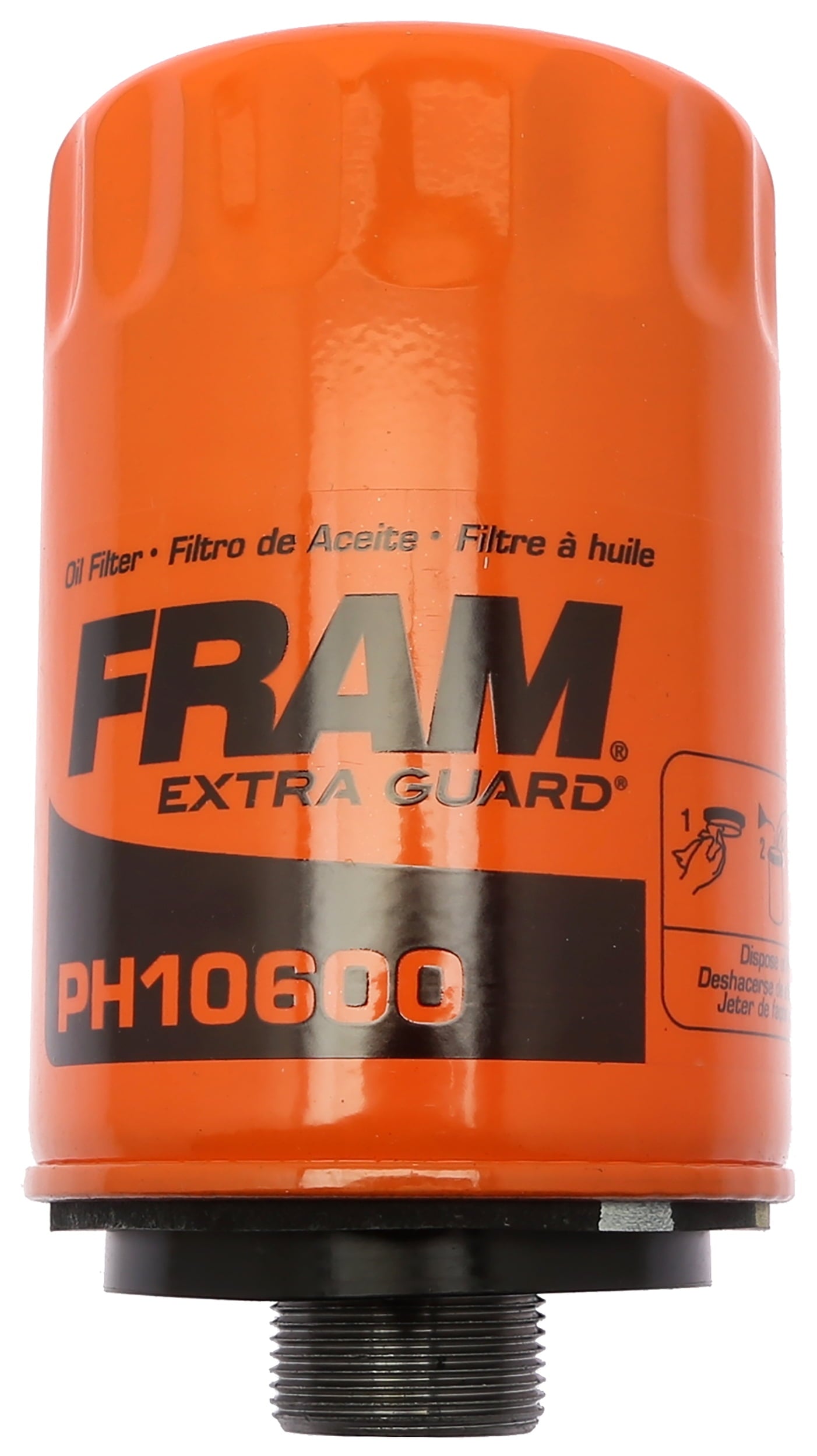 Extra Guard Oil Filter, PH10600, 10K Miles, Replacement Oil Filter Fits Select Vehicles