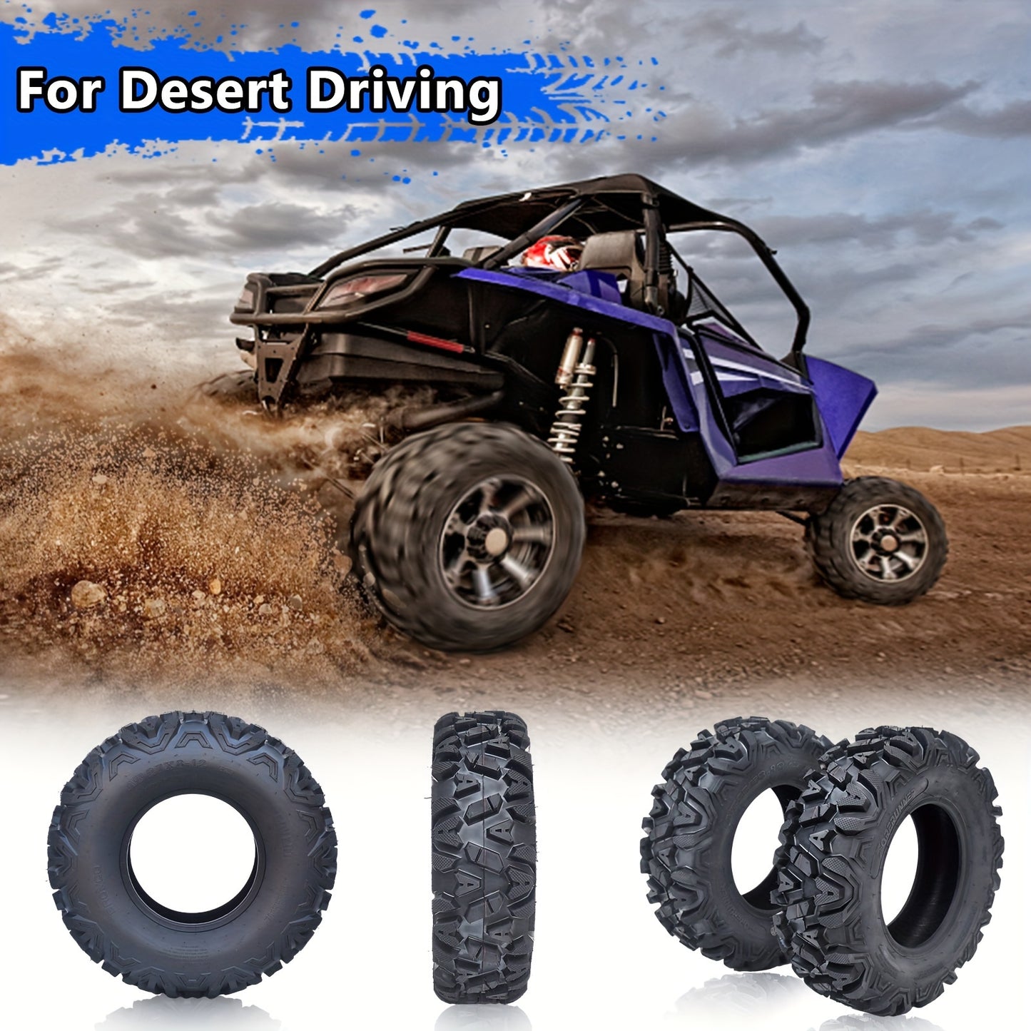 Set Of 2 ATV/UTV All-Terrain Off-Road Tires 27x8-12, 6PR