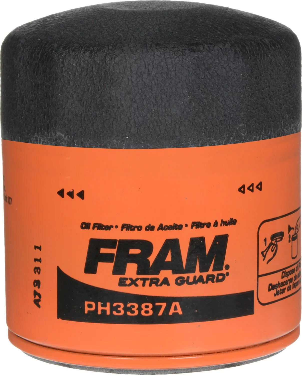 Extra Guard Oil Filter, PH3387A, 10K Miles, Replacement Oil Filter Fits Select Vehicles