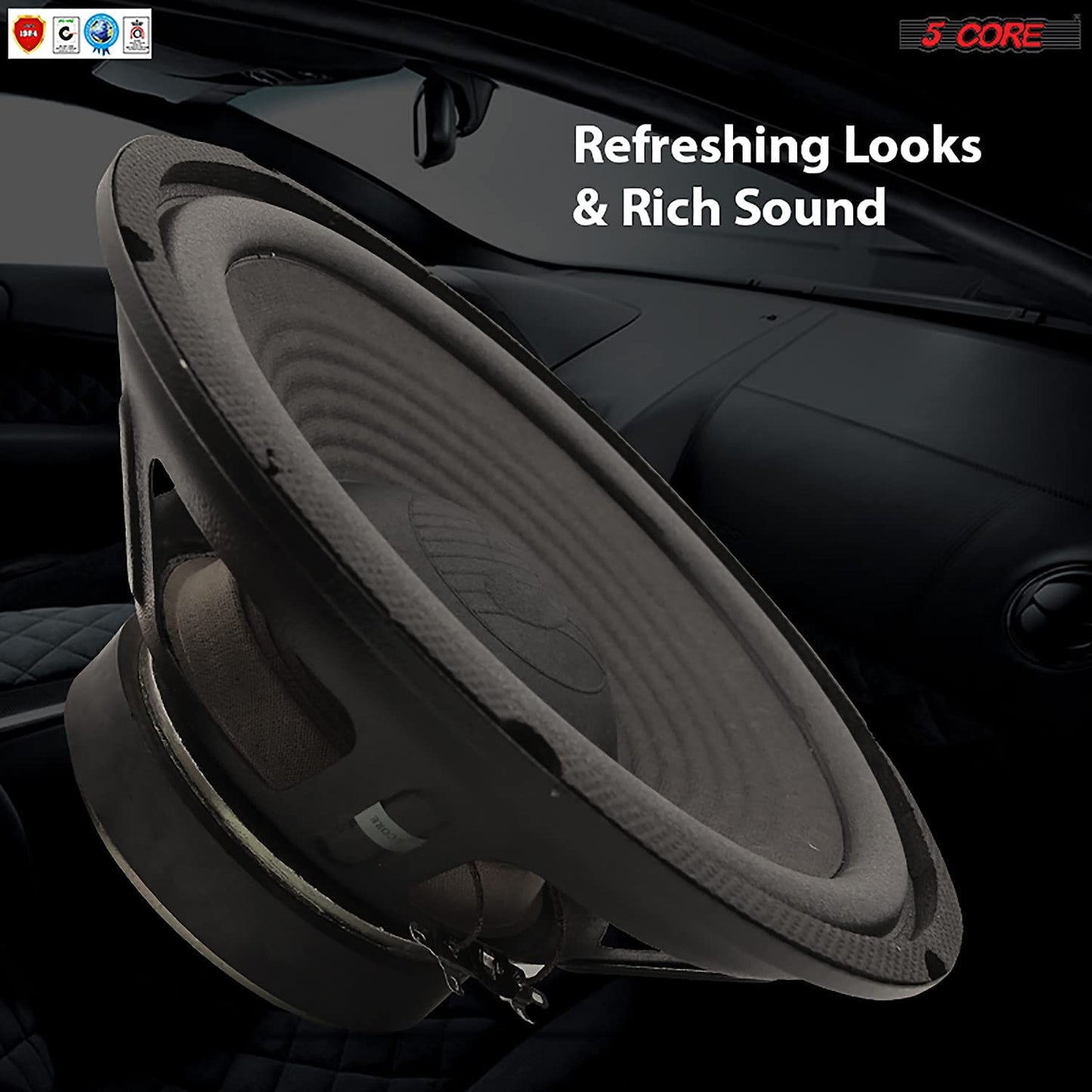 5Core 10 Inch Subwoofer Car Audio Subwoofers 750W Peak 8 Ohm