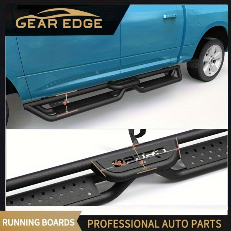 YINTATECH 6 Inch Running Boards for 2009- 2018 Dodge Ram 1500 Crew Cab, for 2010- 2024 Ram 2500 3500 Crew Cab, for 2019- 2024 Ram 1500 Classic Crew cab, All- Steel Drop Down Side Steps Nerf Bars Black (Not for 2019- 2024 Ram