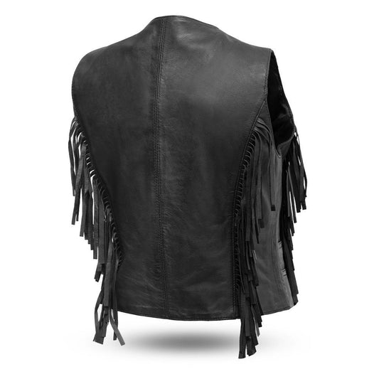 Tuck - Women's Fringe Leather Vest