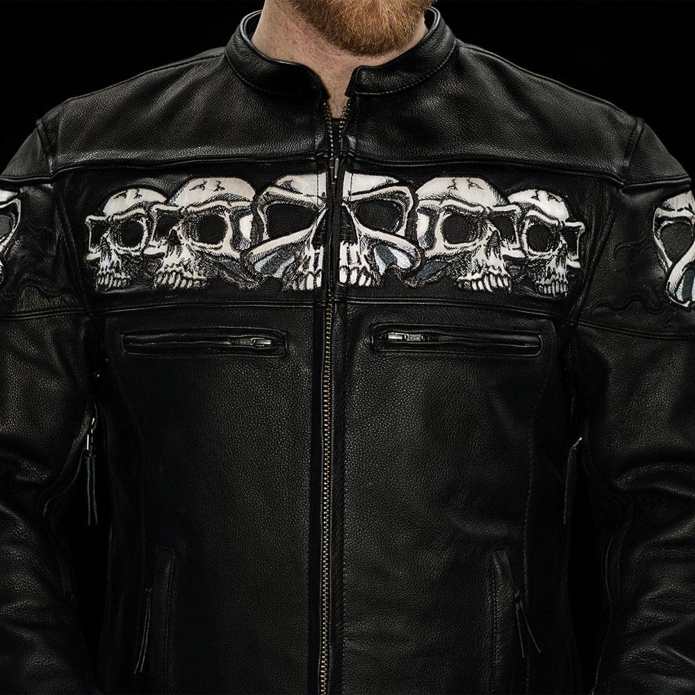 Savage Skulls - Men's Motorcycle Leather Jacket