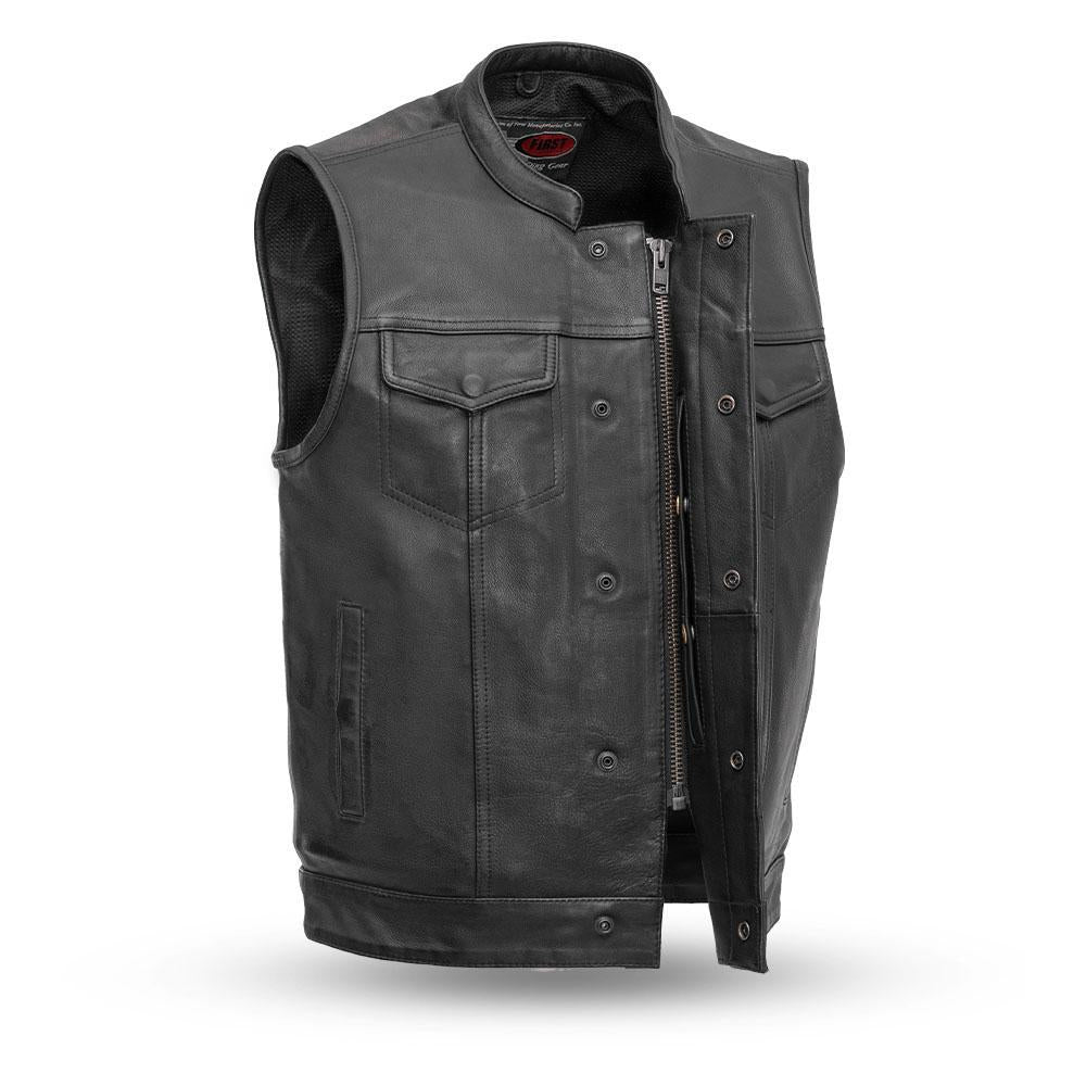 Sharp Shooter - Men's Motorcycle Leather Vest