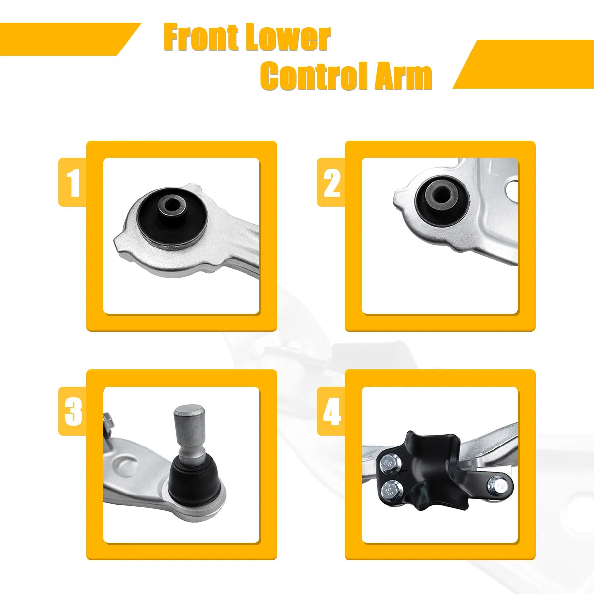 Svenubee 8pcs Front Lower Control Arms Tie Rod Sway Bar Links Suspension Set for Nissan Murano 2009 2010 2011 2012 2013 2014