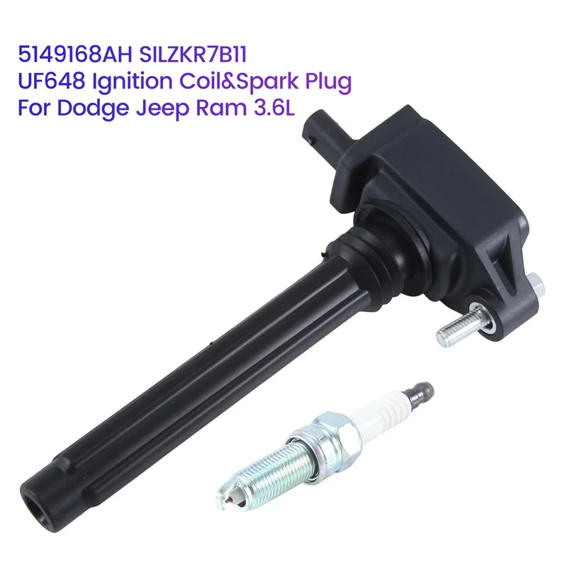 6Pack UF648 Performance Ignition Coil&Spark Plug 5149168AH SILZKR7B11 For Dodge Jeep Ram 3.6L Replacement Parts Accessories