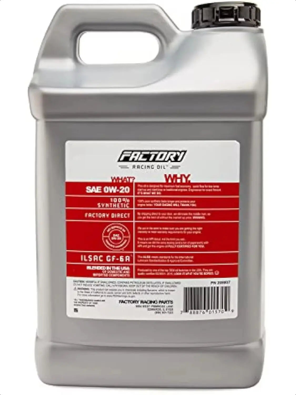 Oil 209907 Twin Pack SAE 0W-20 Fully Synthetic Fuel Conserving Engine Oil - API SP ILSAC GF-6A - 5 Gallons (2x2.5 Gal bottles)