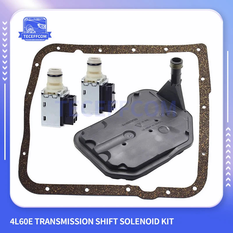 4L60E Transmission Shift Solenoid Service Kit Oil Filter Gasket A B Fit for GM Chevrolet Avalanche Blazer C1500 Silverado 1500