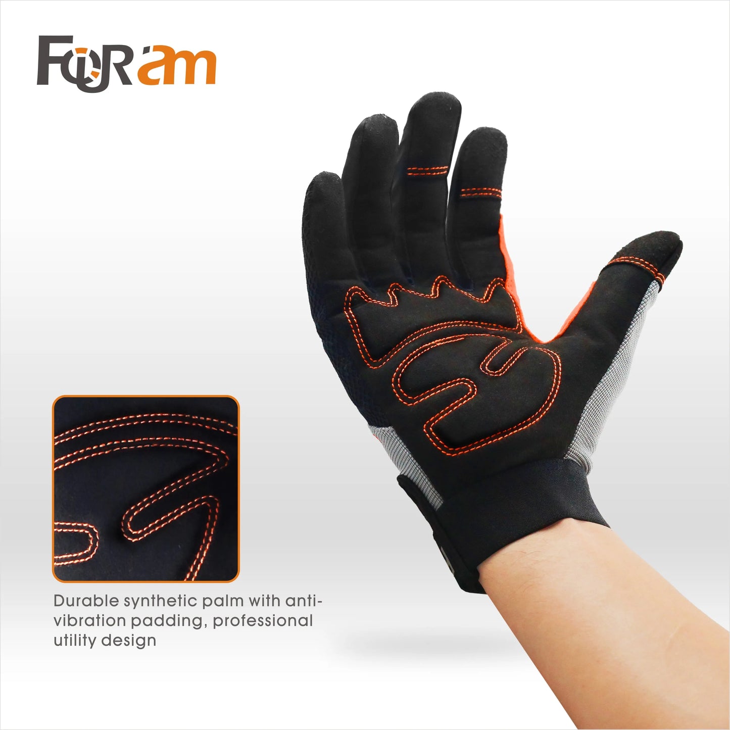 1 Pair High Dexterity Work Gloves for Men and Women - Touch Screen Compatible with Excellent Grip for Multipurpose Utility