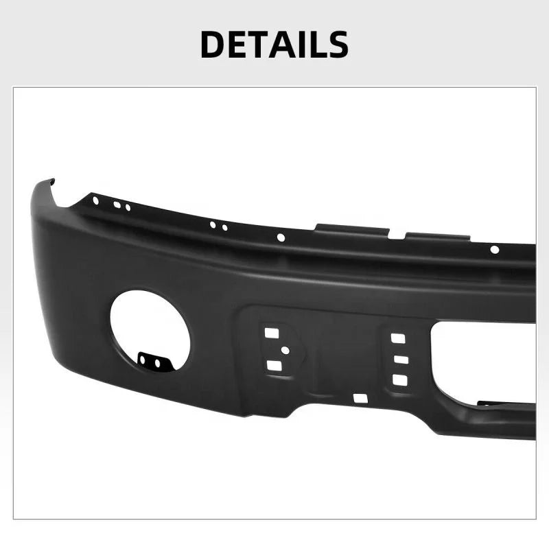 Front Bumper For 2009-2014 Ford F-150 Powdercoated Black with Fog Light Holes