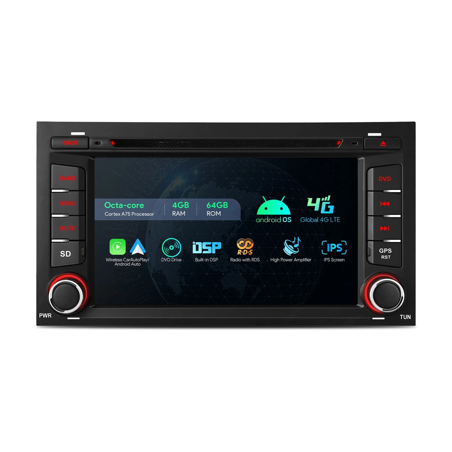 XTRONS 7" Android 13 Car Radio for Seat Leon 2013-2018 Car Stereo Multimedia DVD Player 4+64G DSP CarPlay 4G Dual Channel CANbus