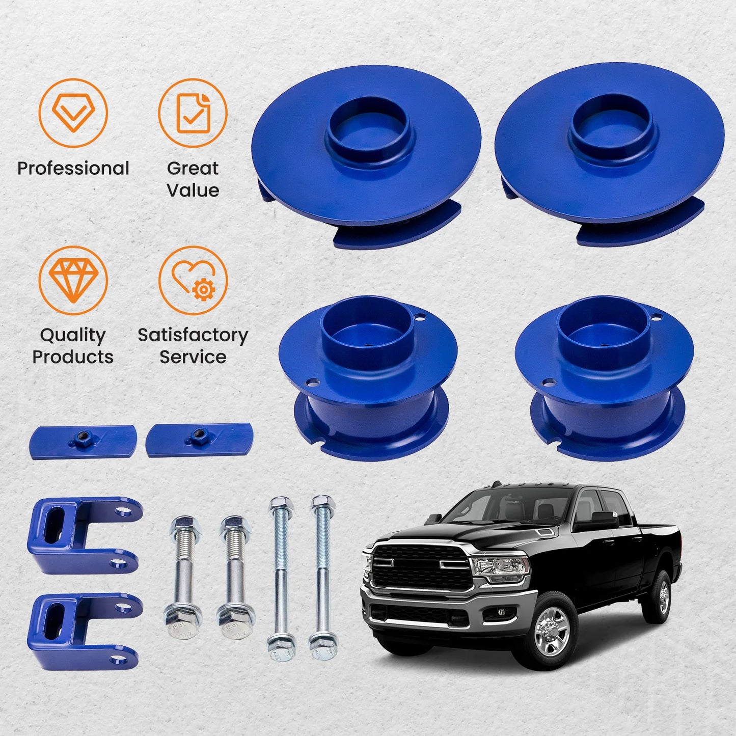 3" Front+1.5'' Rear Level Lift Kit Shock Extenders Fit Dodge Ram 2500 2014-2020