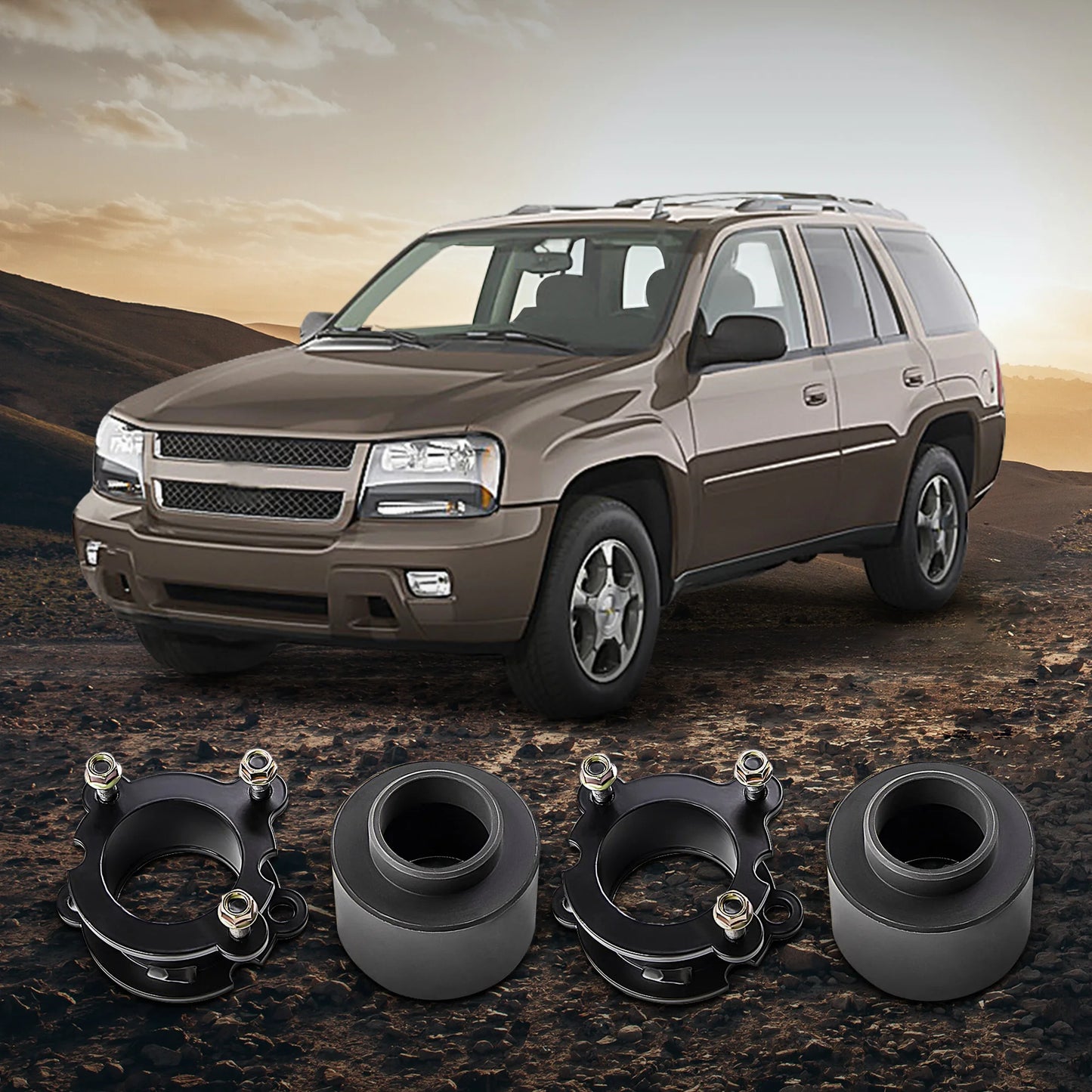 3.5" Front 2.5" Rear Leveling Lift Kit for Chevy Trailblazer GMC Envoy 2002-09