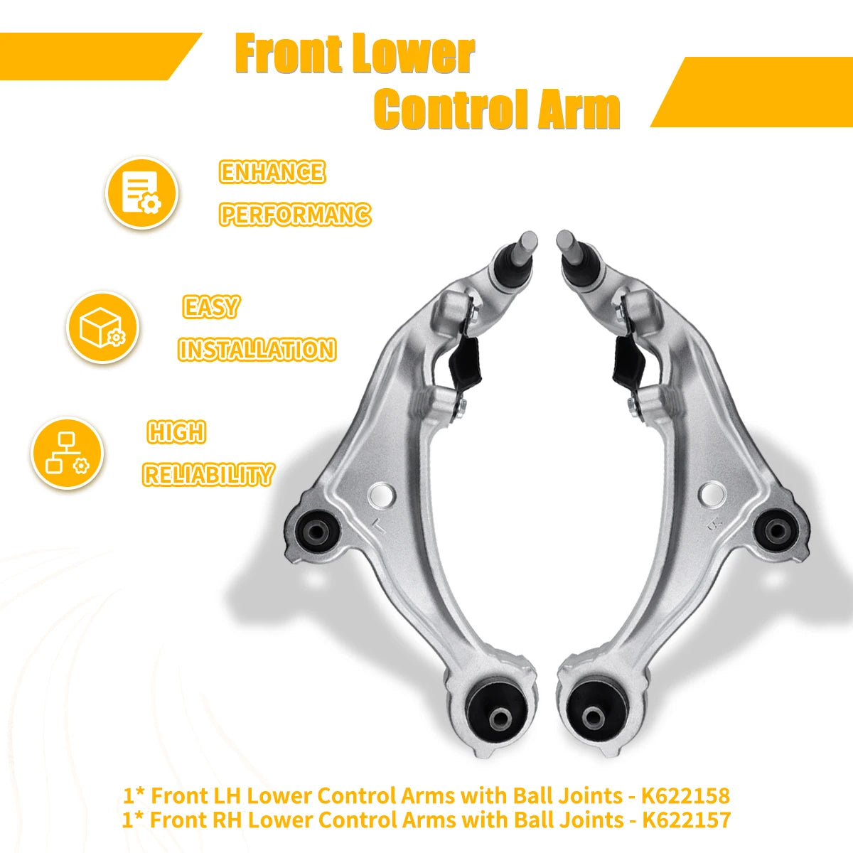 Svenubee 8pcs Front Lower Control Arms Tie Rod Sway Bar Links Suspension Set for Nissan Murano 2009 2010 2011 2012 2013 2014