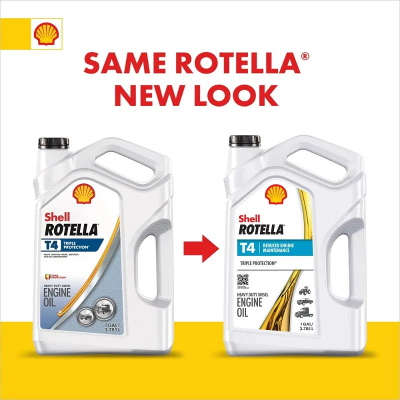 Shell Rotella T4 Triple Protection 15W-40 Diesel Motor Oil, 1-Gallon, 3 Pack Case