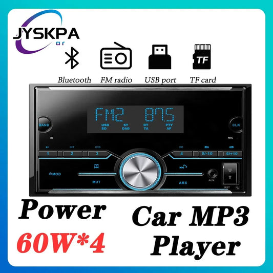 2 DIN Bluetooth Car Mp3 Player Support USB TF Card FM Radio Audio System Auto Stereo Automobiles Electronic Accessories