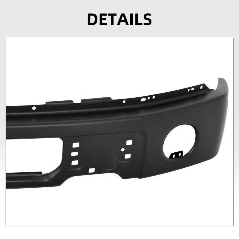 Front Bumper For 2009-2014 Ford F-150 Powdercoated Black with Fog Light Holes