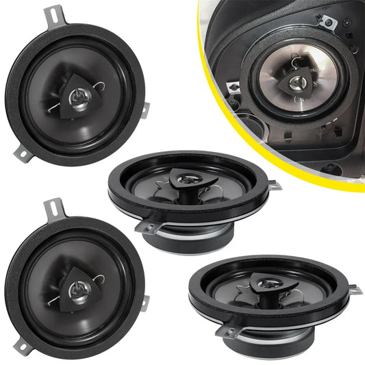 4 Pc 6.5-In Two Way Kicker Speaker for Jeep Wrangler JK JKU 2007-2018 & Grand Cherokee Commander Liberty Dodge Chrysler 77KICK10