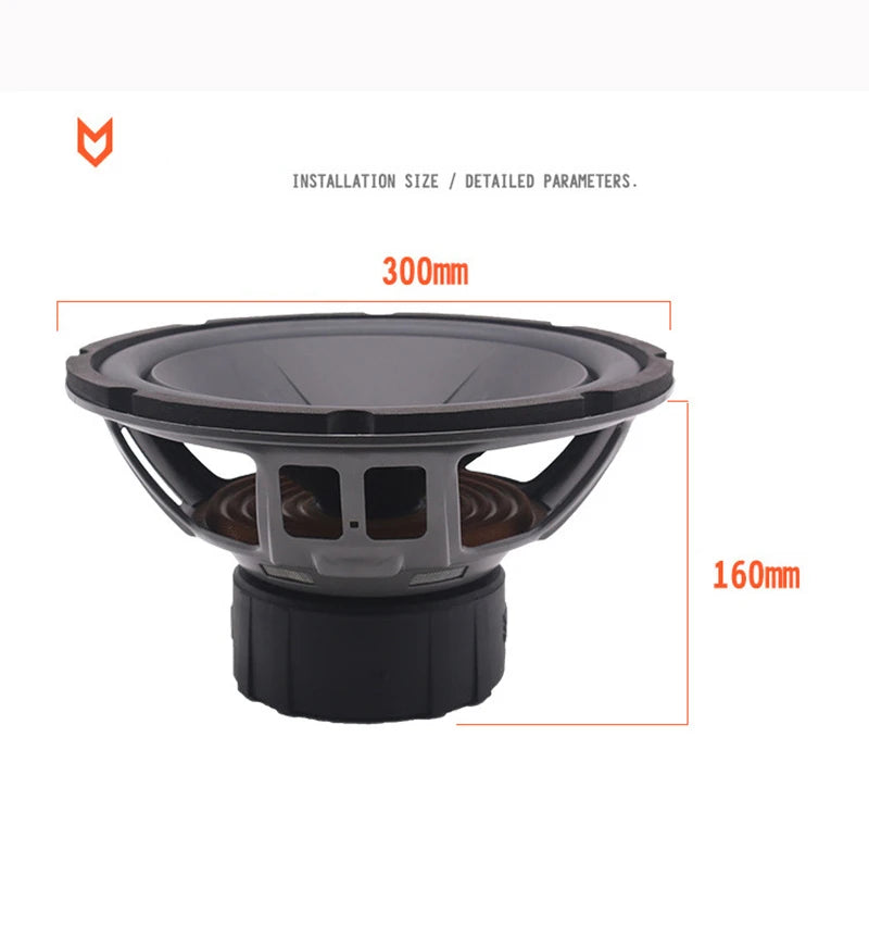 New Car Sound Bass Speaker 12 Inch Super Bass Basin Car Pure Bass High Power Modification