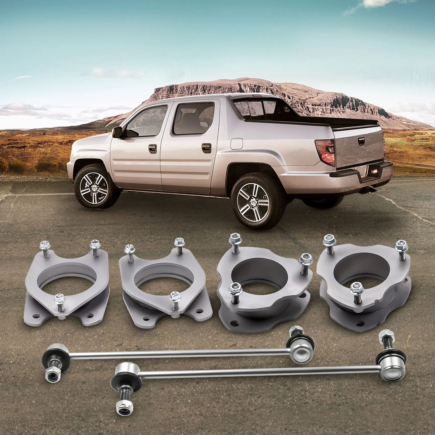 2 inch Front & Rear Suspension Lift Kit for Honda Ridgeline 4x4 2006-2014