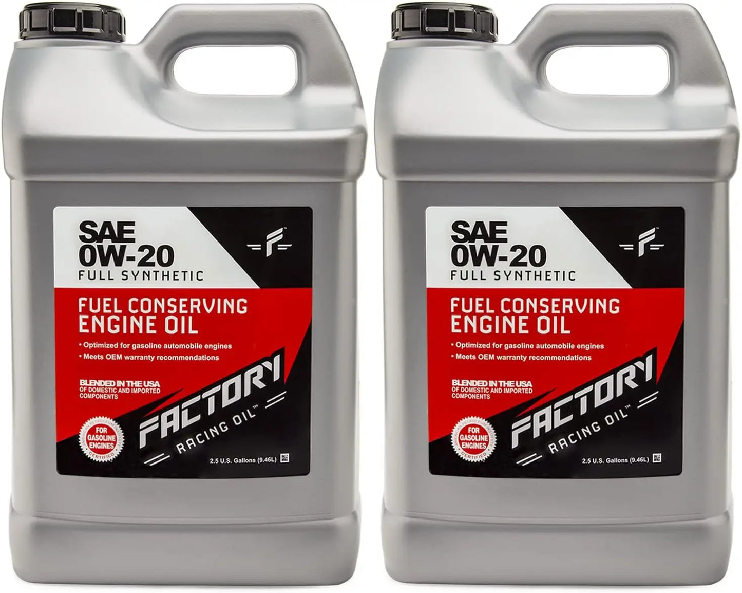 Oil 209907 Twin Pack SAE 0W-20 Fully Synthetic Fuel Conserving Engine Oil - API SP ILSAC GF-6A - 5 Gallons (2x2.5 Gal bottles)