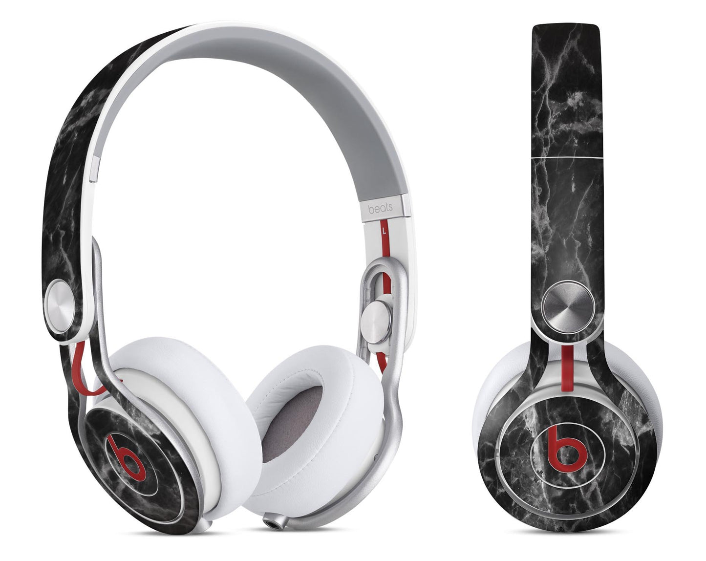 Smooth Black Marble - Full Body Skin Decal Wrap Kit for Beats by Dre