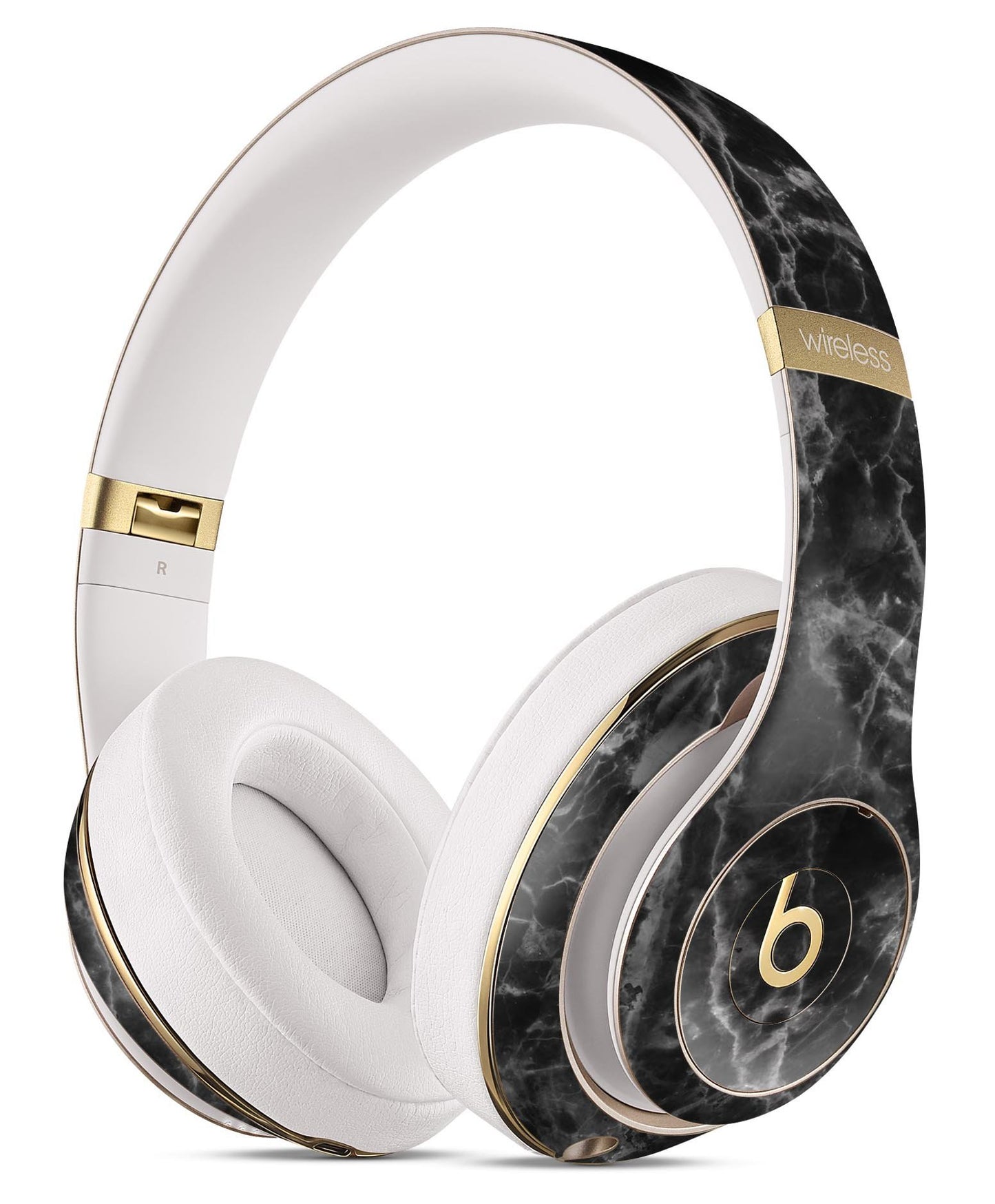 Smooth Black Marble - Full Body Skin Decal Wrap Kit for Beats by Dre