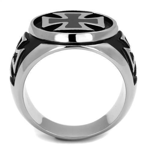 TK2226 - High polished (no plating) Stainless Steel Ring with Epoxy