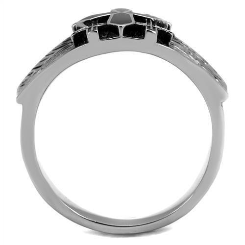 TK2505 - High polished (no plating) Stainless Steel Ring with Epoxy