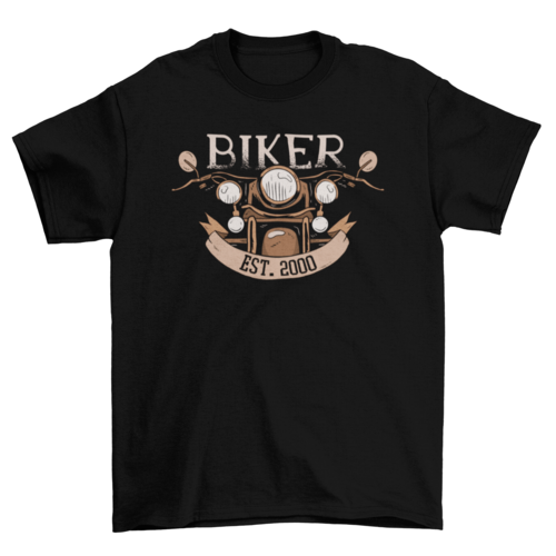 Vintage Biker Text T-shirt